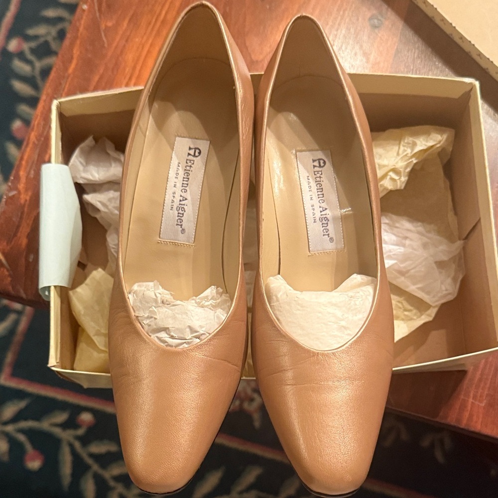 Etienne Aigner Classic Brown Heels